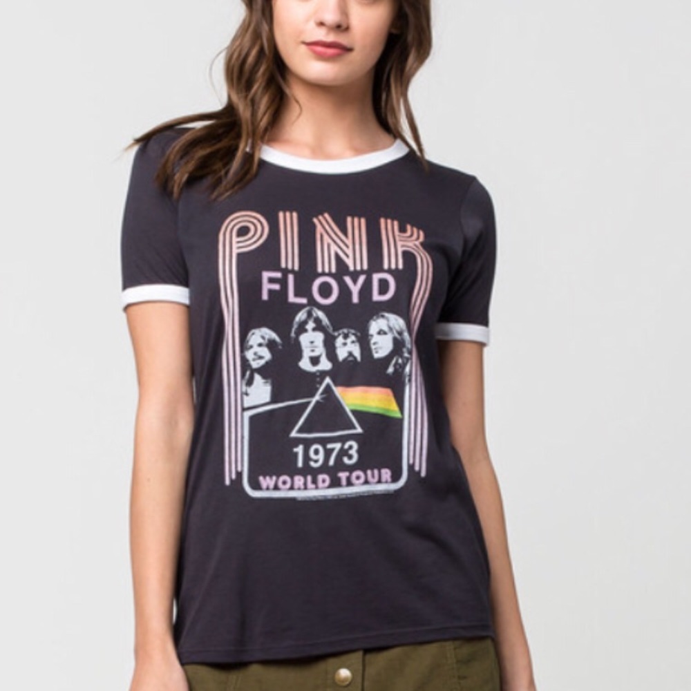 Junk Food Pink Floyd Band Ringer Tee Shirt